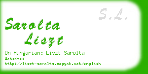 sarolta liszt business card